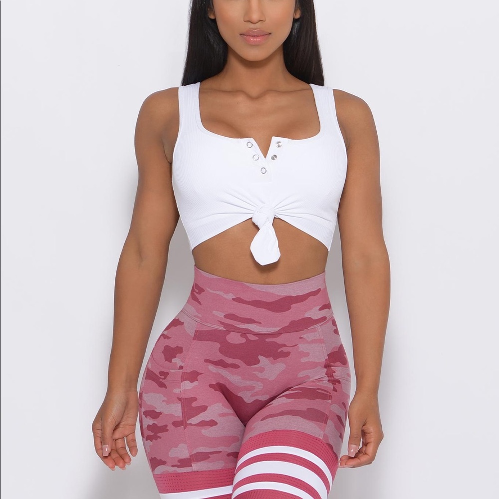 NWT Bombshell Sportswear Henley Sports Bra